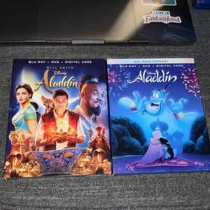 Brand New Aladdin Live Action & Animation DVD/Blue ray/Digital Code